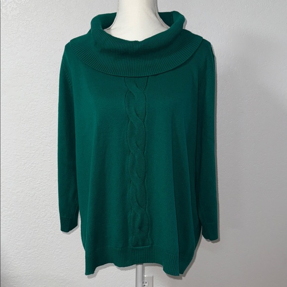 TANJAY Emerald Green Women's Neck Sweater - Picture 1 of 9
